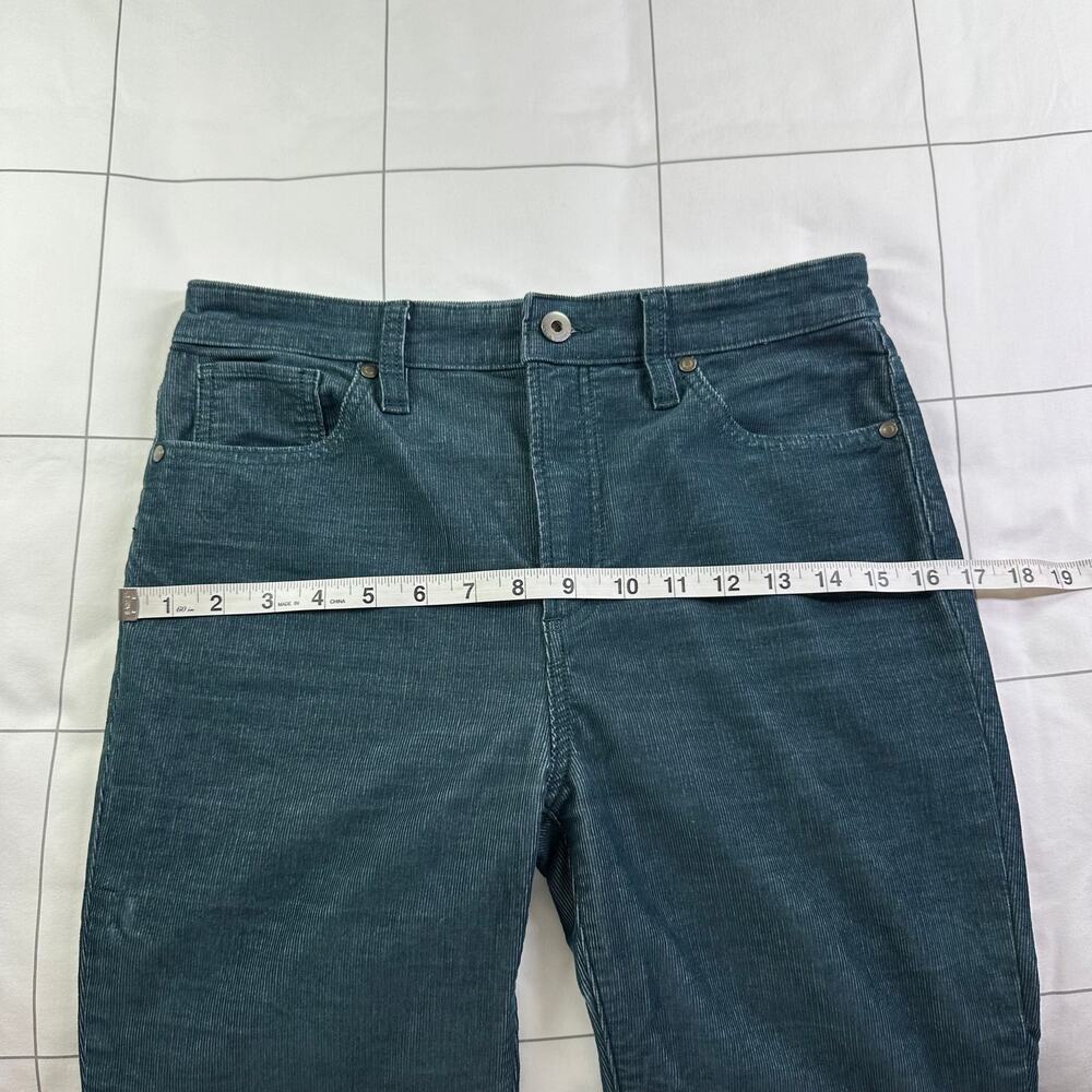 Carve Designs Skyler Pants Womens 6 Green Teal Skinny Corduroy Organic Cotton - Picture 9 of 13